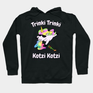 Lustiges Party Einhorn Trinki Kotzi Hoodie